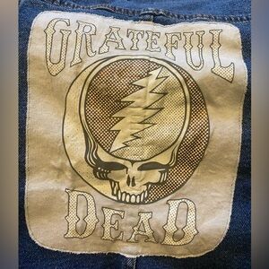 Grateful Dead denim jacket, cropped women’s size medium